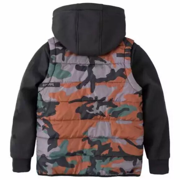 Timberland Boys Hybrid Zip Up Jacket, Camo, Mid-Weight Size 4T - Picture 4 of 14